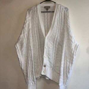 Ivory Knit Cardigan Sweater